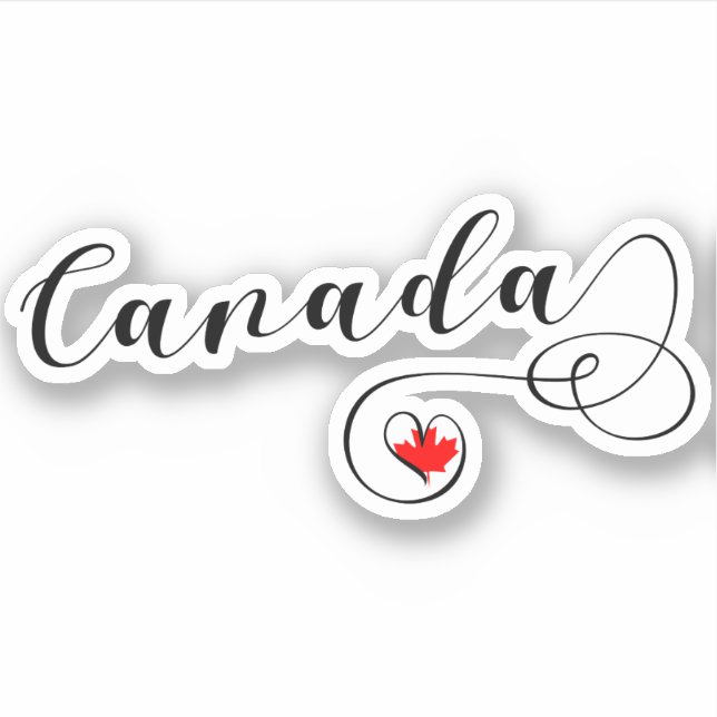 Canada Heart Flagga Klistermärken (Framsida)