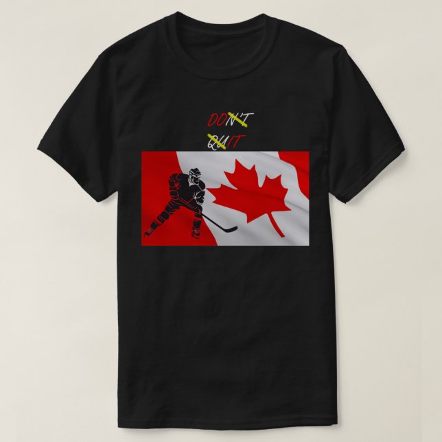 Canada Hockey Flagga Classic T Shirt (Design framsida)