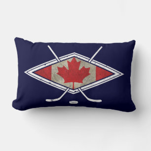 Canada Hockey Flagga Logotyp Pillow Lumbarkudde
