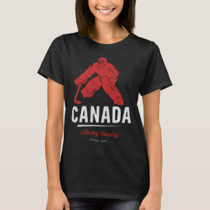 Canada Hockey Goalie Player Eh Team Maple Löv Ret T Shirt