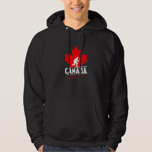 Canada Hockey Maple Löv Ice Hockey Player Vintage Hoodie