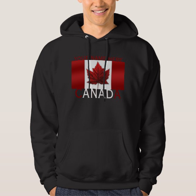Canada Hoodie Personlig Sm - 3XL Canada Shirt (Framsida)