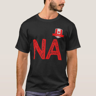 Canada Human Flagga N och Brev A Canadian T Shirt