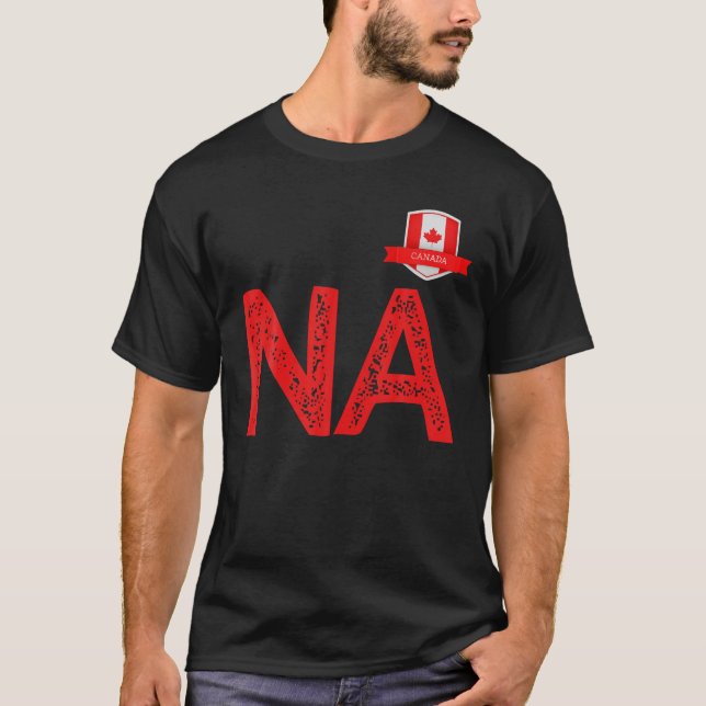 Canada Human Flagga N och Brev A Canadian T Shirt (Framsida)