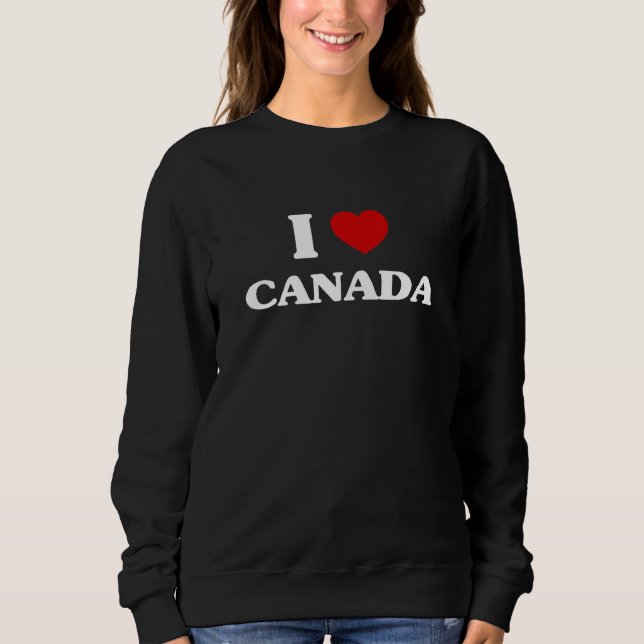 Canada I Heart Canada Souvenir I Love Canada T Shirt (Framsida)