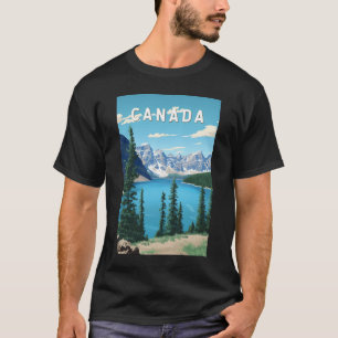 Canada Illustration Travel Art Vintage T Shirt
