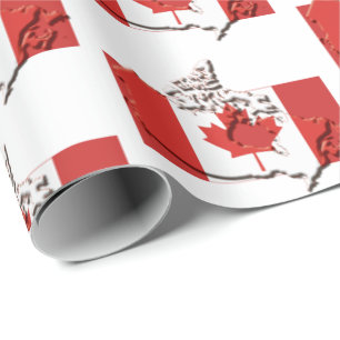 CANADA Kanadensisk Flagga Presentpapper