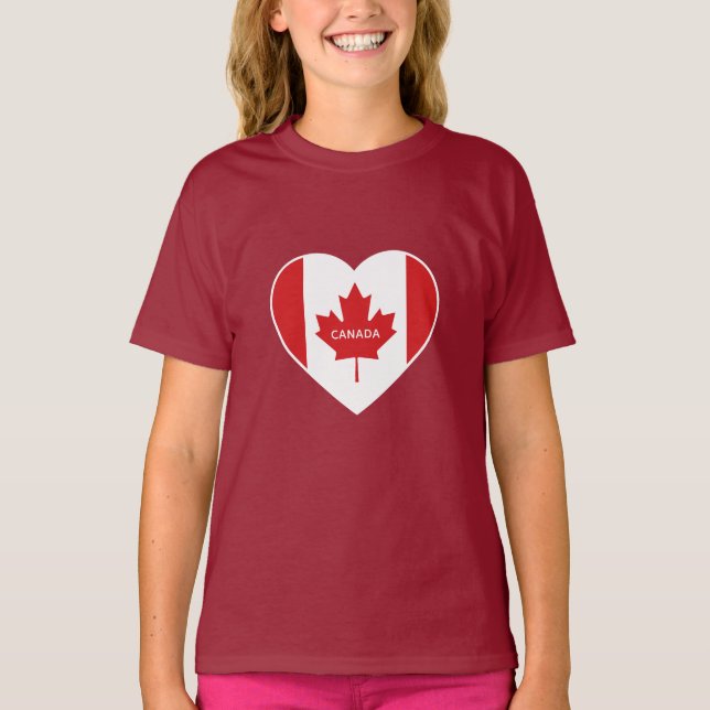 Canada Kärlek anpassade skjortor & jackor Tee (Framsida)