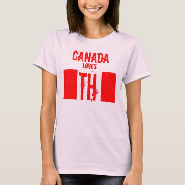 CANADA kärlek TH T-Shirt (Framsida)