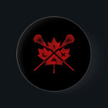 Canada Lacrosse Canadian Flagga Maple Löv Vintage  Knapp<br><div class="desc">Canada Lacrosse Canadian Flagga Maple Löv Vintage Lax</div>