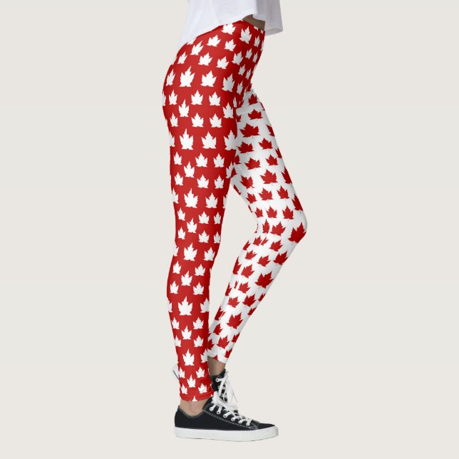 Canada Leggings 2 Tone Kanada Souvenir Byxor (Höger)