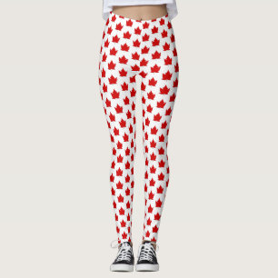 Canada Leggings Kanada Maple Löv Souvenir Byxor