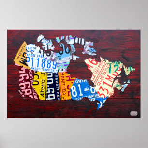 Canada License Plate Karta Edition 2 Poster