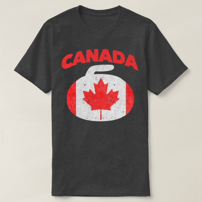 Canada Löv Canadian Team Curling T Shirt (Design framsida)