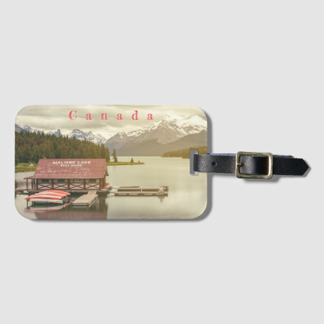 Canada Maligne Lake Boat House Bagagebricka (Framsida horisontal)