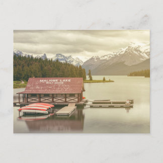 Canada Maligne Lake Boat House Vykort