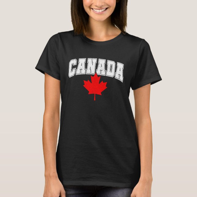 Canada Maple Leaf Canadian Flag Pride  6 T Shirt (Framsida)
