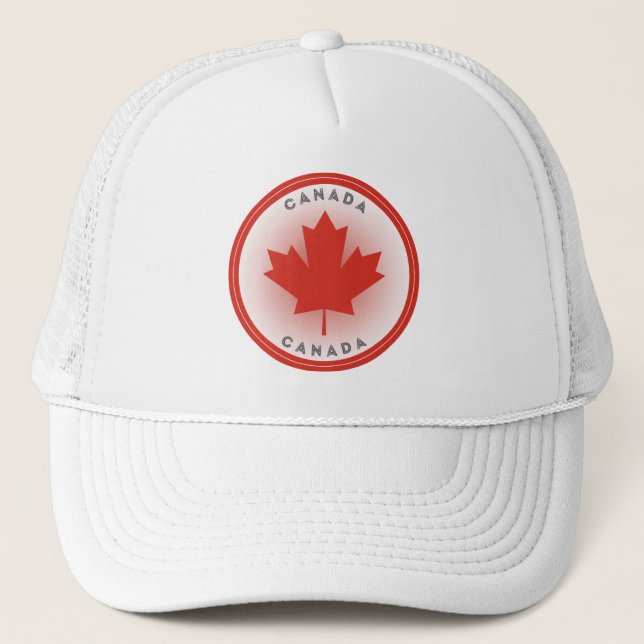 Canada Maple Leaf Circle Shape Keps (Framsida)