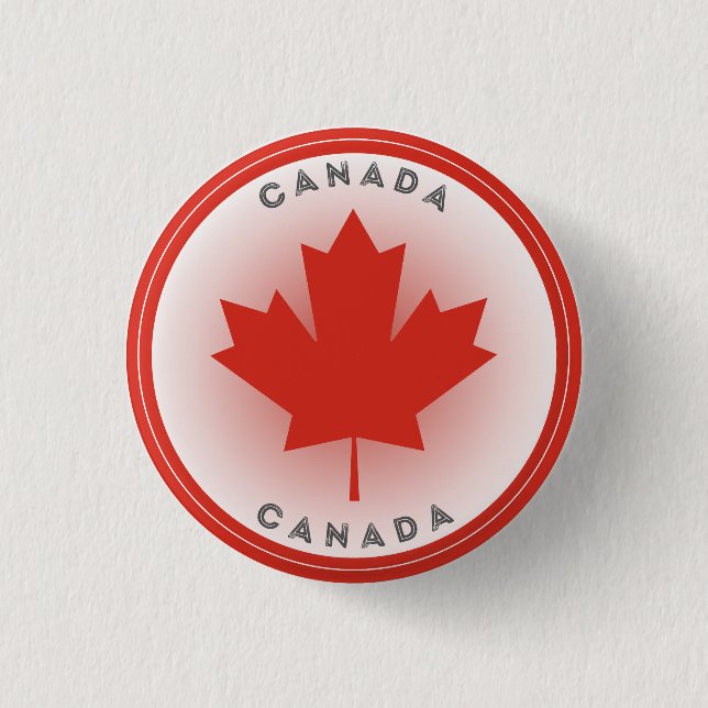 Canada Maple Leaf Circle Shape Knapp (Framsida)