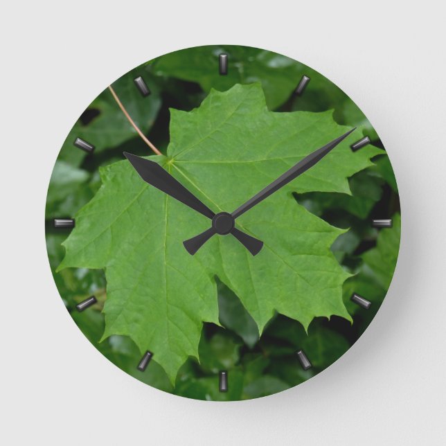 Canada Maple Leaf Clock Canada Souvenir Wall Clock Rund Klocka (Framsida)