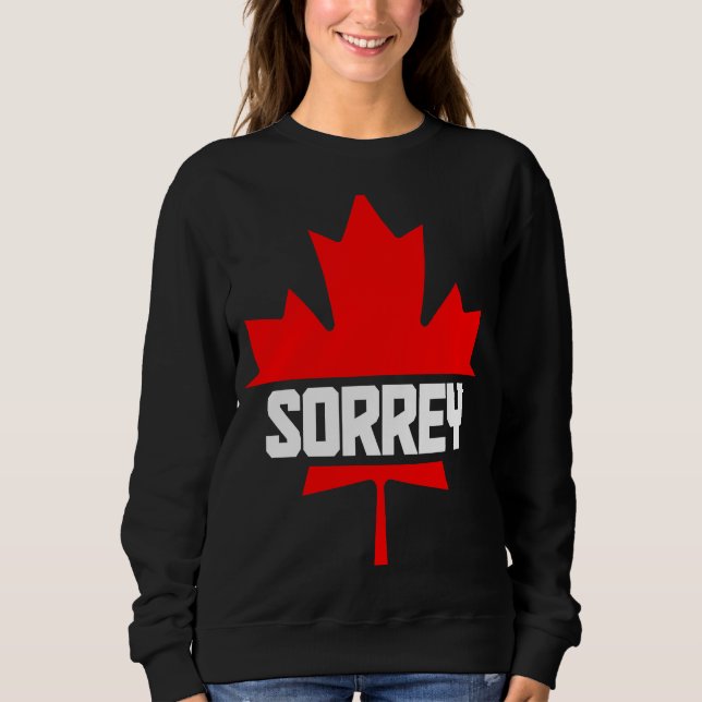 Canada Maple Leaf Sorrey  Canadian Flag  2 T Shirt (Framsida)