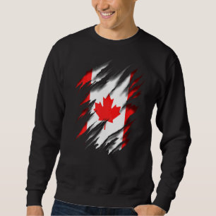 Canada Maple Löv Älskare Canadian Flagga Canada Ka Lång Ärmad Tröja