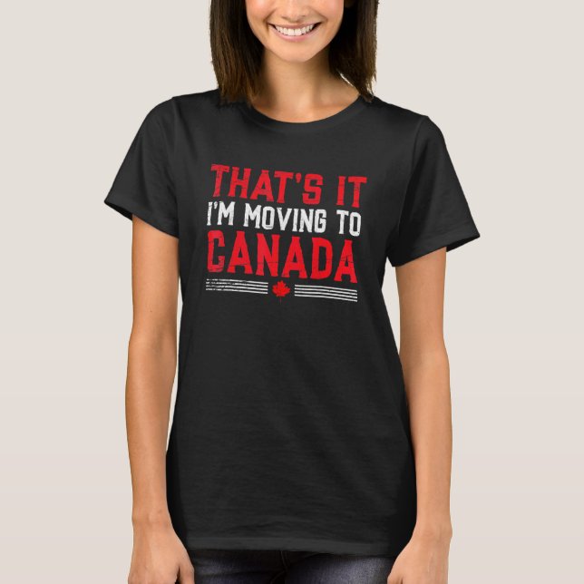 Canada Maple Löv Canadian Land Kanada T Shirt (Framsida)