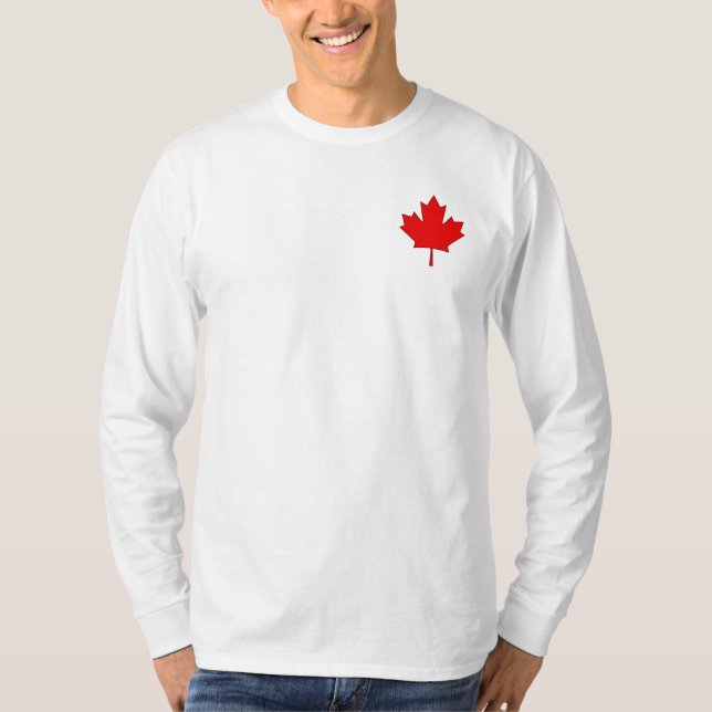 Canada Maple Löv Manar Långärmad Shirt Tee Shirt (Framsida)