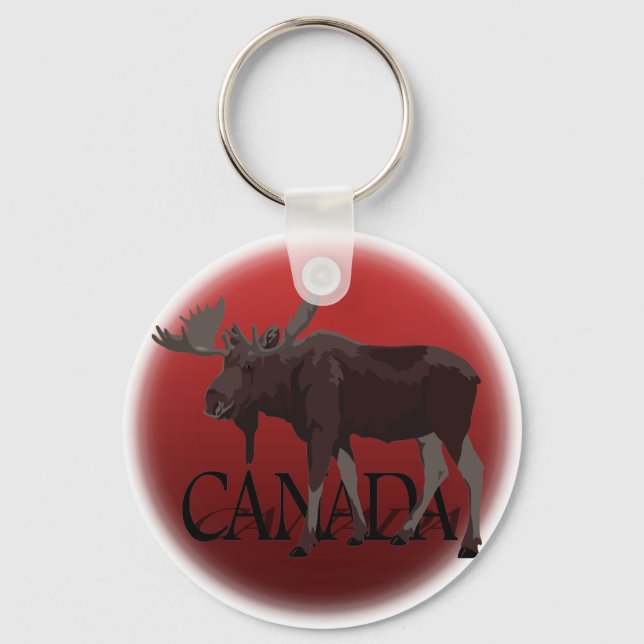 Canada Moose Nyckelring Anpassningsbar Canada Souv (Framsida)