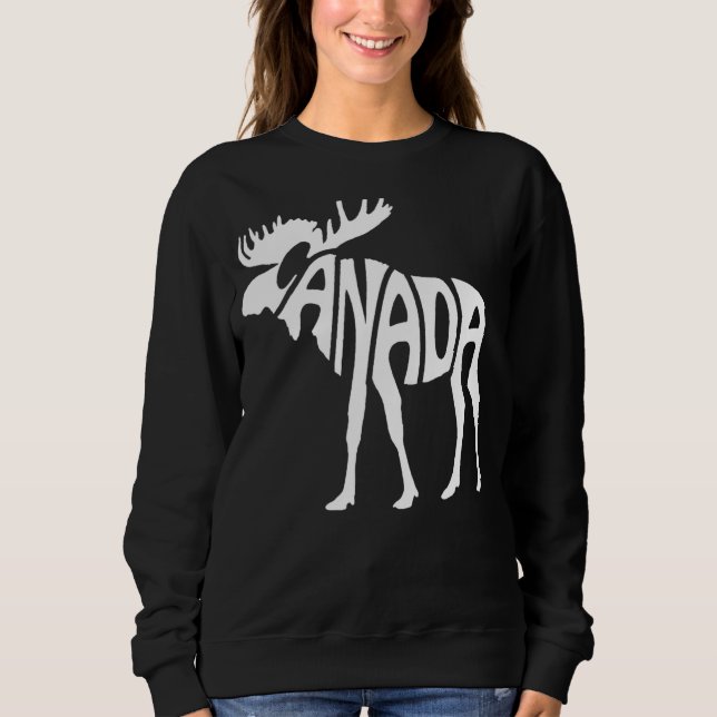 Canada Moose Red White Canadian Pride Canada Day T Shirt (Framsida)