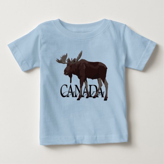 Canada Moose Shirts Baby Canadian Moose Sweatshirt Tee Shirt (Framsida)