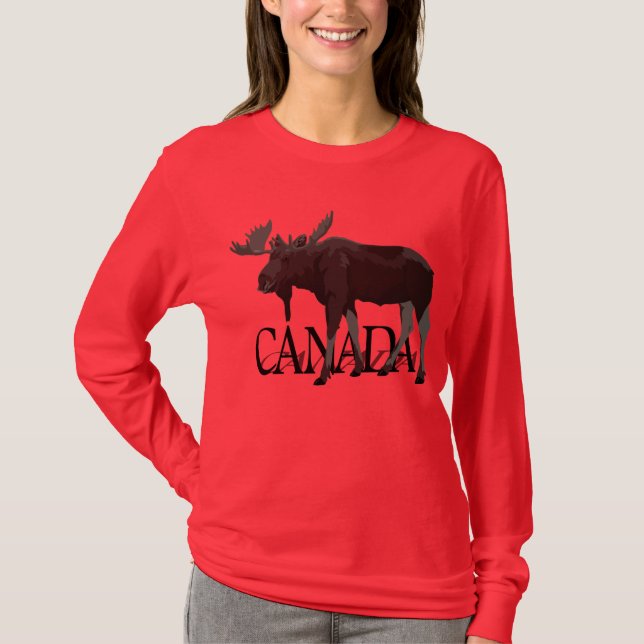 Canada Moose Shirts Canadian Moose Sweatshirtss T-shirt (Framsida)