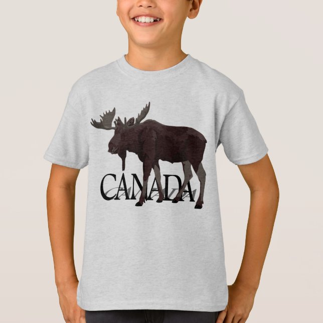 Canada Moose Shirts Kid Canadian Moose Sweatshirts Tee (Framsida)