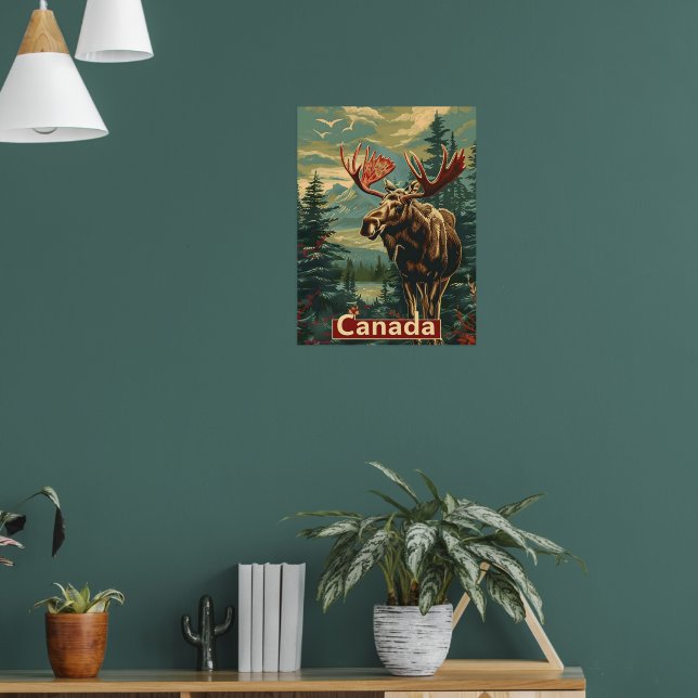 Canada Moose Vintage Poster (Vardagsrum 1)