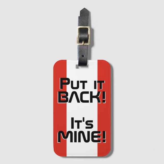 Canada National Flagga Funny Patriotic Bagagebricka (Framsida vertikal)