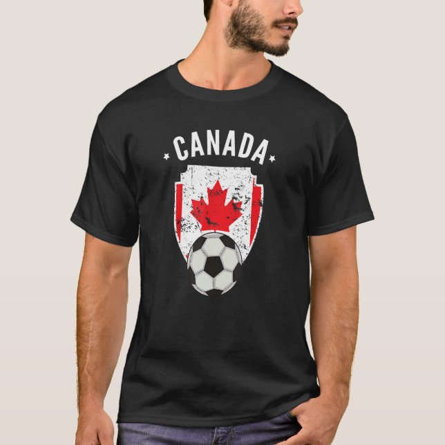 Canada Ocer Canada Flagga Football Canadian Pride T Shirt (Framsida)