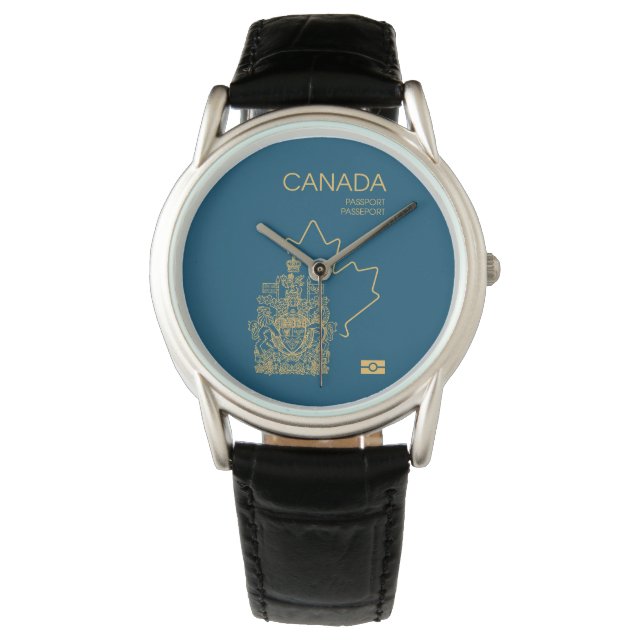 Canada passport wristwatch armbandsur (Framsida)