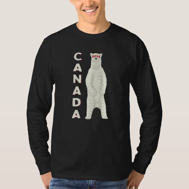 Canada Polar Bear Canadian T Shirt (Framsida)