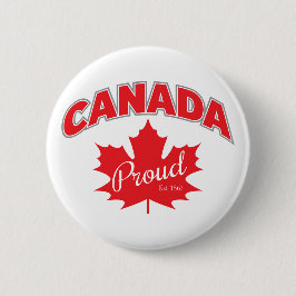 "Canada Proud Est. 1867-tumsbild med Löv Knapp