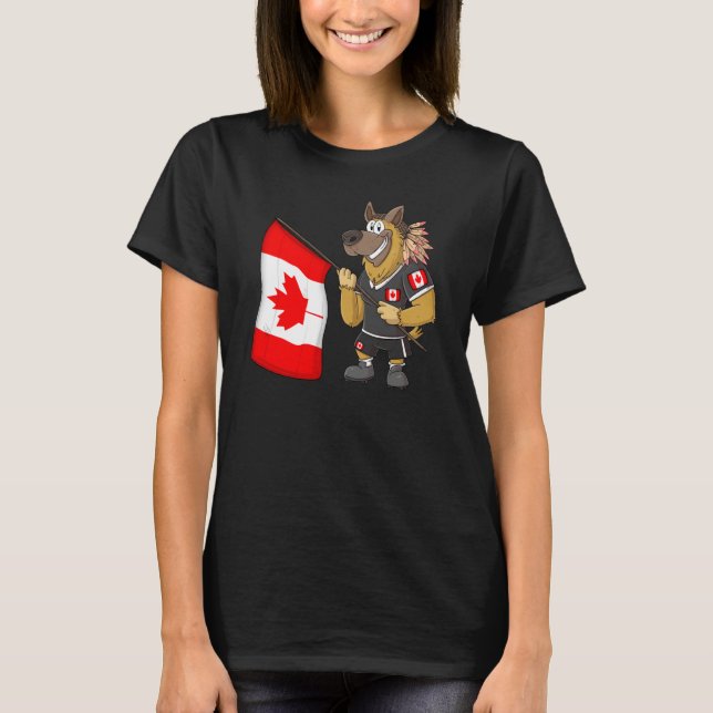 Canada Rasta Hund T Shirt (Framsida)