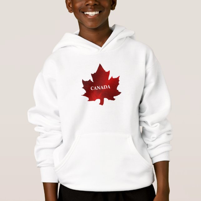CANADA Red Maple Löv Hoodie T Shirt (Framsida)