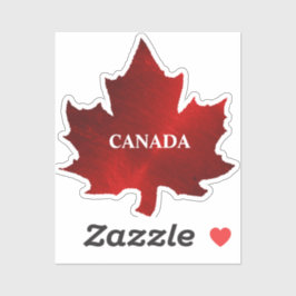 CANADA Red Maple Löv Sticker Klistermärken