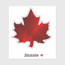 CANADA Red Maple Löv Sticker