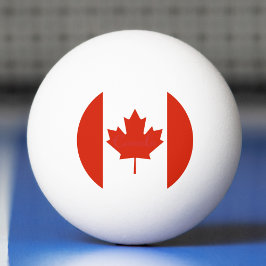 Canada Red & White Canadian Flagga Maple Löv Pingisboll
