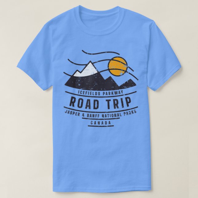 Canada Road Resa Japer Banff National Parker Vinta T Shirt (Design framsida)