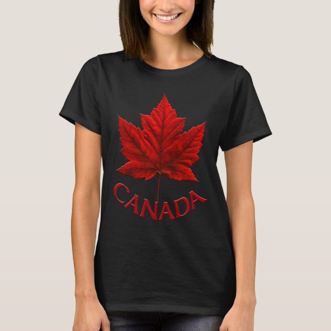 Canada Shirt Women's Plus Storlek Canada Souvenir  T Shirt (Framsida)