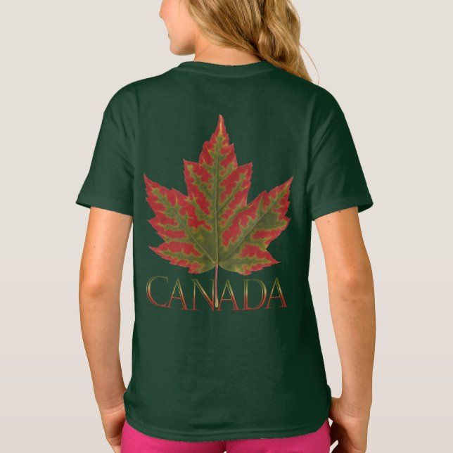 Canada Shirts Barn Autumn Kanada Maple Löv Shirt T Shirt (Baksida)