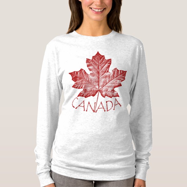 Canada Shirts Women's Canada Souvenir Shirts Tröja (Framsida)