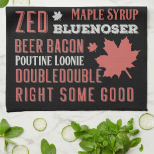 Canada Slang Tunnelbanan Art Kökshandduk