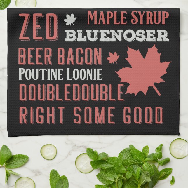 Canada Slang Tunnelbanan Art Kökshandduk (Vikta)